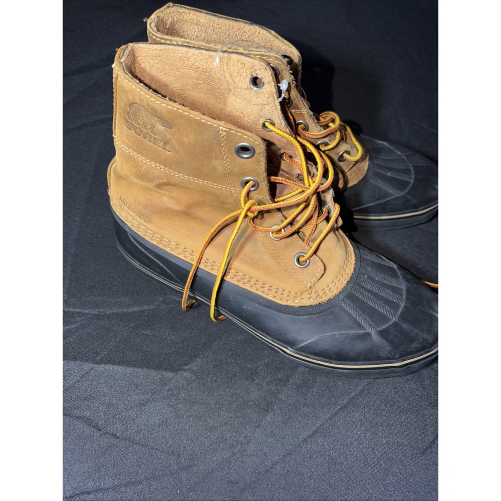 Sorel Cheyanne II Waterproof Tan Leather Duck Boots Mens 11.5 NM3457-286